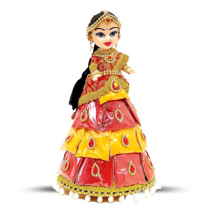 Designer Kumkum and Turmeric Cone Doll – Decorative Gift Doll for Haldi-Kumkum & Golu Display