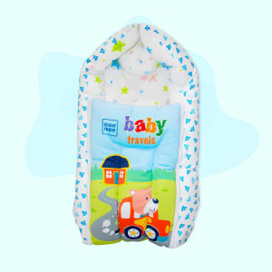Mee Mee Baby Carry Nest – Soft & Cozy Travel Edition (Bear & Car Print)