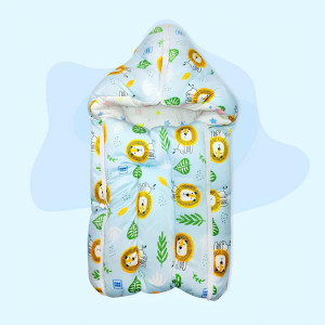 Mee Mee Baby Carry Nest – Soft & Cozy with Hood (Blue Lion Print)