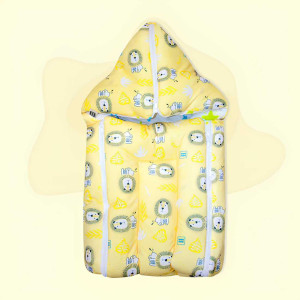 Mee Mee Baby Carry Nest – Soft & Cozy with Hood (Yellow Lion Print)
