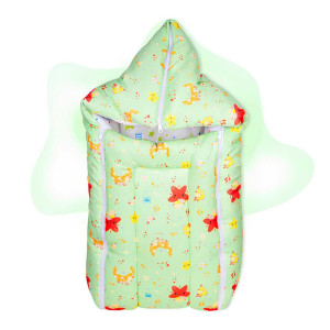 Mee Mee Baby Carry Nest – Soft & Cozy with Hood (Green Sea Print)
