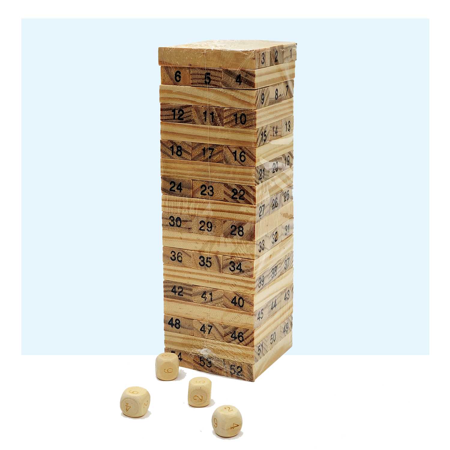 Wooden Number Tower Game – Stacking and Balancing Challenge Toy