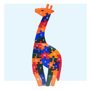Giraffe Alphabet Puzzle – A to Z Rubber Learning Toy for Kids