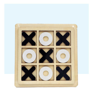 Wooden Tic-Tac-Toe Game – Classic Strategy Puzzle Toy
