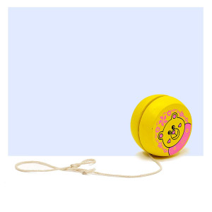 Channapatna Wooden Yo-Yo Toy – Yellow Bear Design Handcrafted Spinner