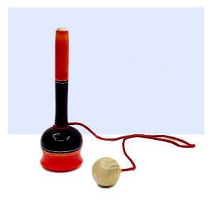 Channapatna Wooden Cup and Ball Toy – Traditional Handcrafted Balancing Game