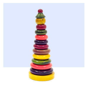 Channapatna Wooden Ring Stacker – Traditional Educational Toy