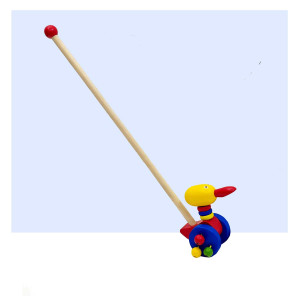 Channapatna Wooden Push Duck Toy – Handcrafted Pull-Along for Kids