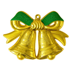 Golden Bells Glitter Bow Hanger