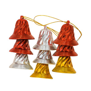 Assorted Metallic Swirl Bell Ornaments