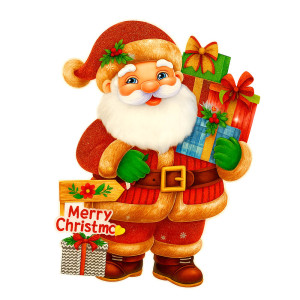 Santa Holding Christmas Gifts