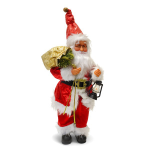 Lantern Gold Sack Santa