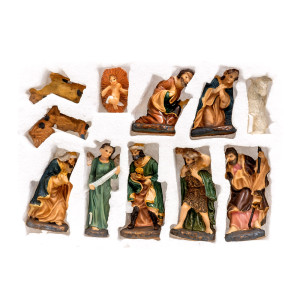 Traditional Hand-Painted Nativity Figurines