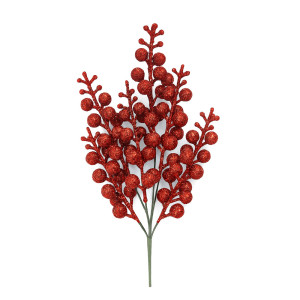 Red Glitter Berry Stem