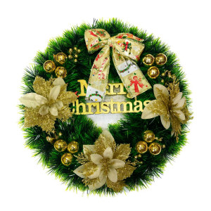 Elegant Gold Festive Wreath