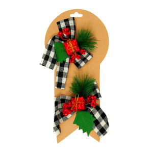 Buffalo Plaid Rustic Bows