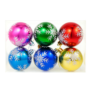 Snowflake Multi-Color Gloss Baubles