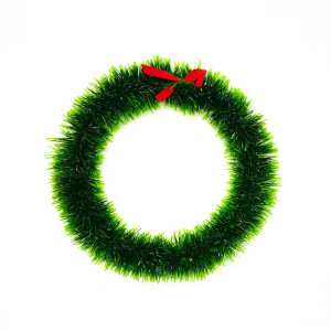 Plain Green Tinsel Wreath