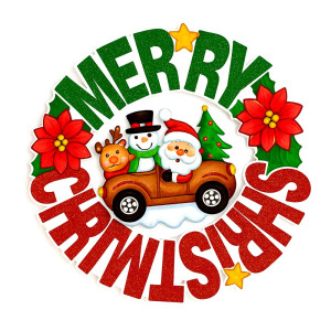 Glitter Car Character Wreath