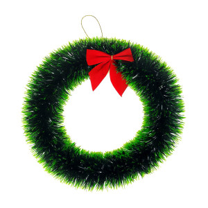 Lush Green Tinsel Wreath