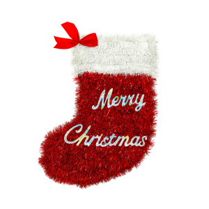 Tinsel Stocking Merry Christmas