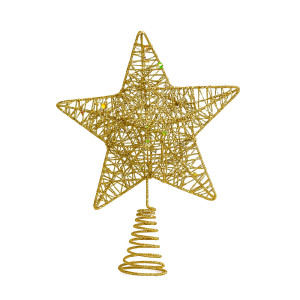 Golden Glitter Cage Star Topper