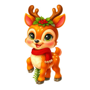 Cute Festive Standing Reindeer