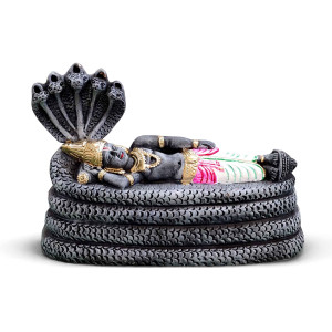 Hand-painted Lord Vishnu Anant Shesha Idol – Reclining Form