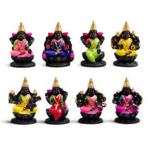 Ashta Lakshmi Clay Idols Set (Set of 8)