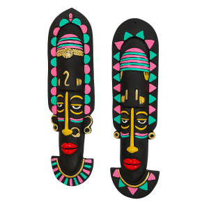 Tribal Wall Masks (Set of 2)