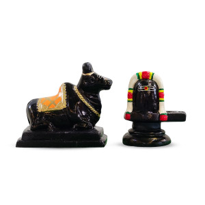 Shiva Lingam with Nandi Set