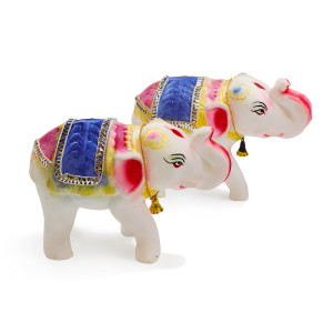 Decorative Elephant Idols (Set of 2)