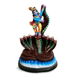 Handcrafted Clay Krishna Kaliya Mardana Idol