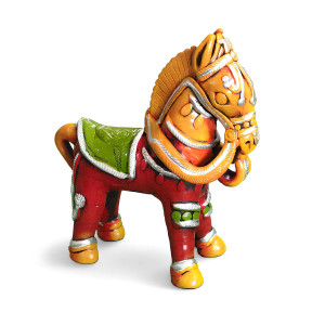 Handcrafted Clay Horse Figurine