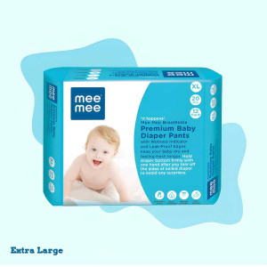 Mee Mee Breathable Premium Baby Diaper Pants With Wetness Indicator and Leak-Proof Edges (XLarge, 20 Pcs)