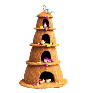 Grand Coconut Coir Multi-Layer Decorative Hut