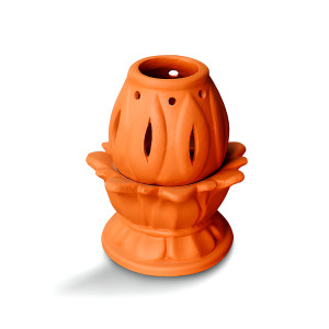 Terracotta Lotus-Shaped Aroma Diffuser / Diya Holder
