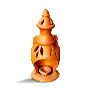 Terracotta Handcrafted Tall Diya Holder / Aroma Diffuser