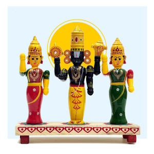Etikoppaka Lord Venkateswara with Sridevi & Bhudevi Trio Set