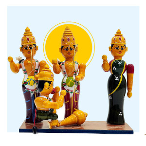 Etikoppaka Ram Parivar Toy Set – Ram, Sita, Lakshman & Hanuman