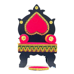 Etikoppaka Decorative Wooden Throne – Velvet Finish