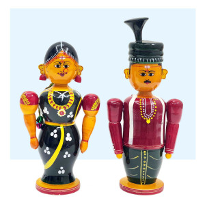 Etikoppaka Traditional Couple Wooden Toy Set