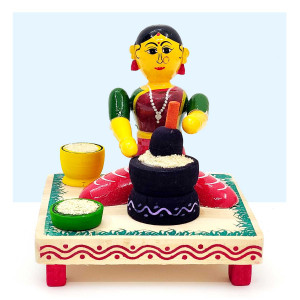 Etikoppaka Traditional Grinding Woman Set