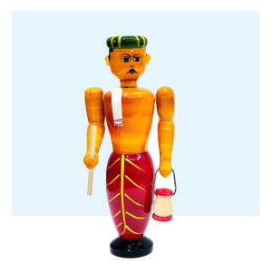 Etikoppaka Village Watchman Figurine – Traditional Wooden Toy