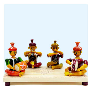 Etikoppaka Traditional Wooden Wedding Band Set – 4 Musicians on Stage