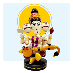 Etikoppaka Musical Ganesha – Handcrafted Wooden Toy Idol
