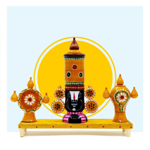 Etikoppaka Venkateswara Idol Set – Handcrafted Wooden Temple Display