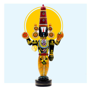 Etikoppaka Standing Venkateswara Idol – Handcrafted Wooden Lord Balaji Toy