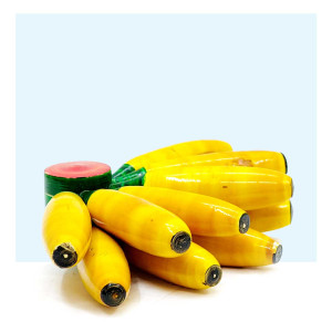 Etikoppaka Wooden Banana Bunch – Handcrafted Decorative Toy