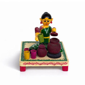 Etikoppaka Pottery Seller Figurine